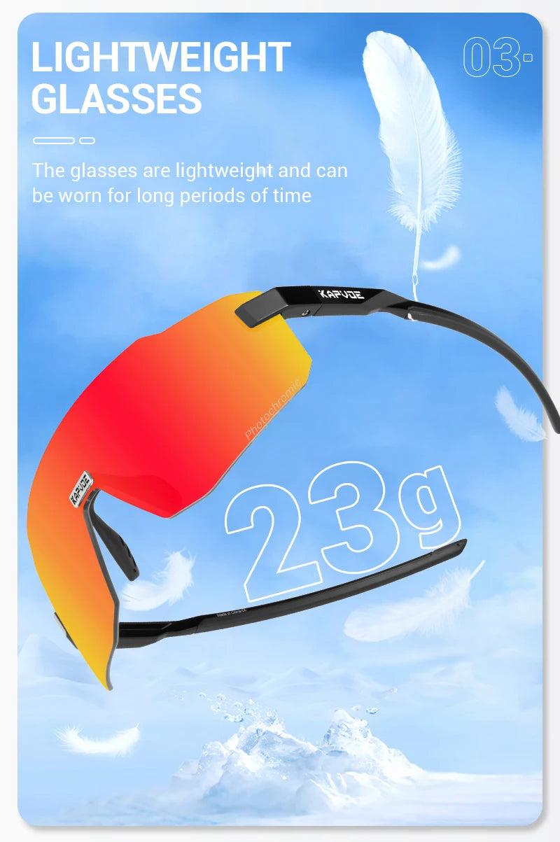 Kapvoe New Cycling Glasses  Men UV400 Sports Running Sunglasses Women Outdoor Drving Hiking Riding Goggles MTB Bicycle Eyewear