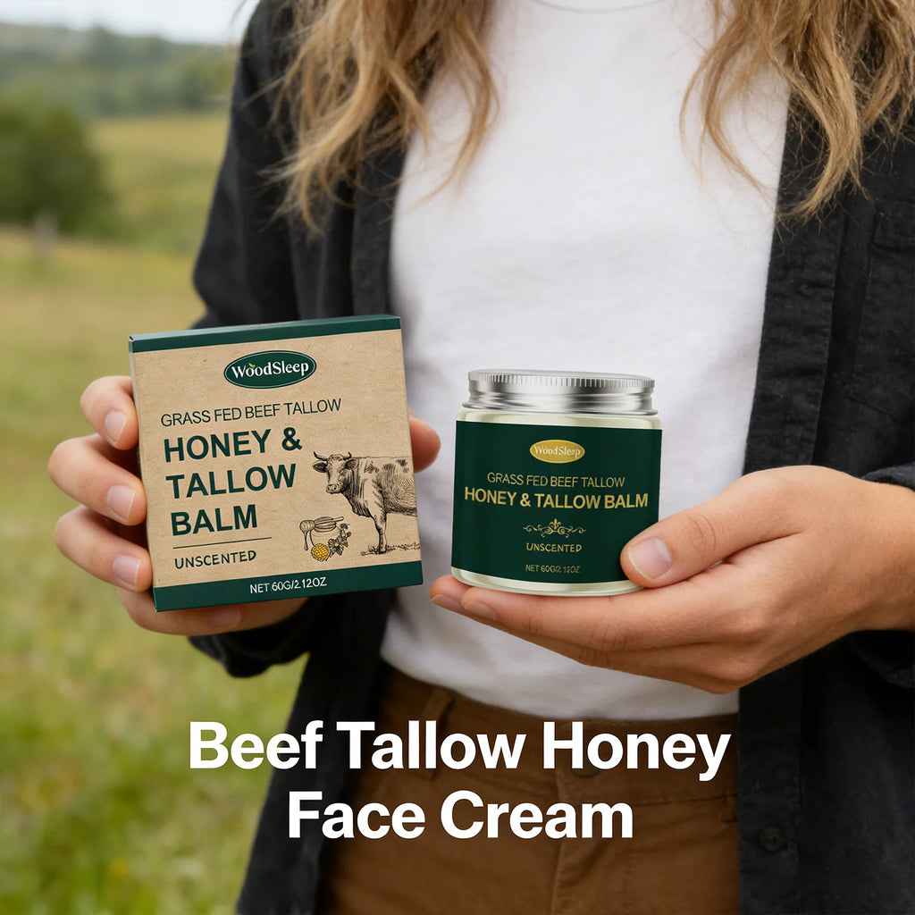 Beef Tallow Honey Face Cream Moisturizing Hydrating Nourishing For Dry Skin Gentle Skin Friendly Daily Facial Care All Skin 60G