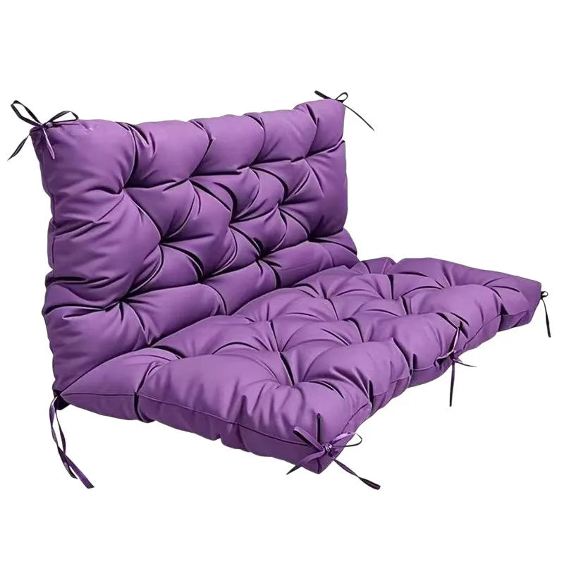Bench Cushion with Backrest 2 or 3 Seat Swing Replacement Cushions Overstuffed for Garden Patio Furniture Loveseat Swing Outdoor