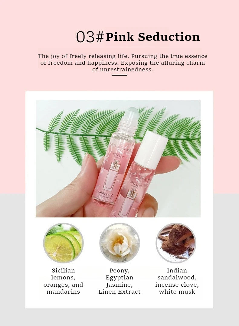 Tidesmit 6-piece roll on perfume gift set, portable 10ml mini ball deodorants for long-lasting fresh fragrance.