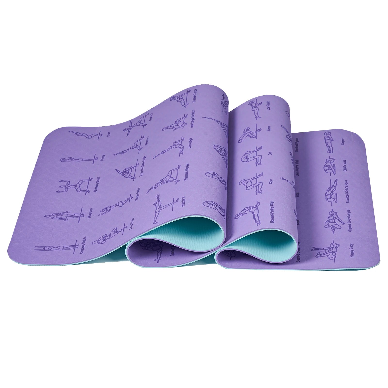 TPE Yoga Mat 183cm*61cm Anti-skid Sports Fitness Mat For Exercise Yoga And Pilates Gymnastics Mat Fitness Equipment