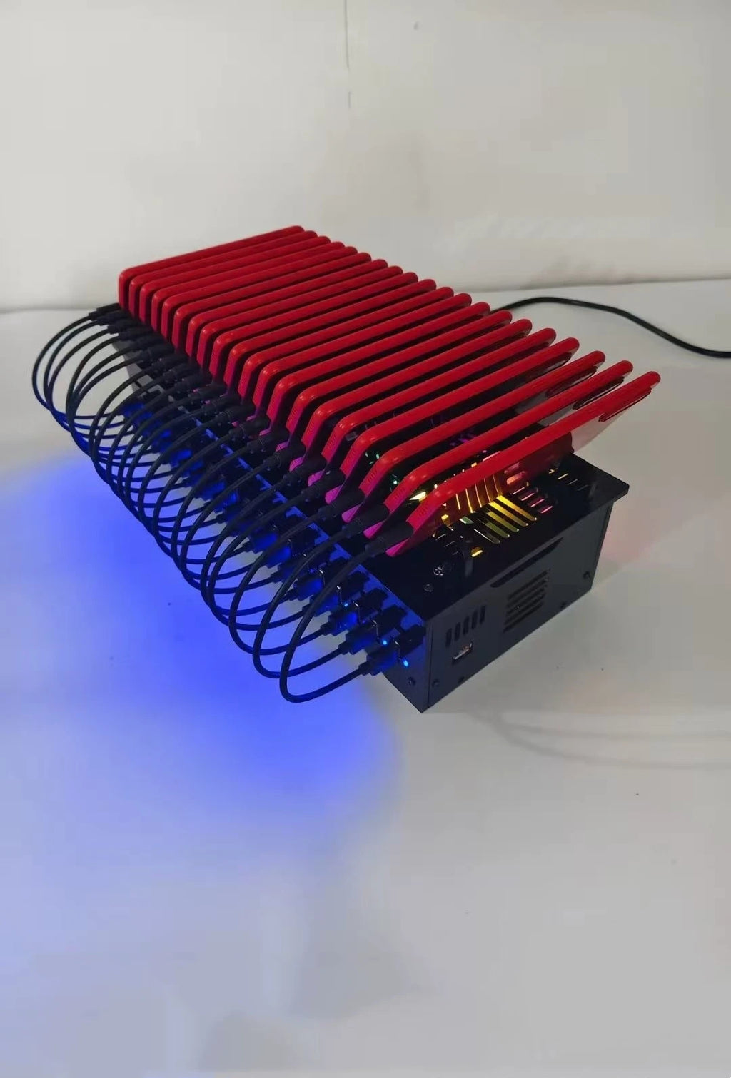 USB Phone Farm Hub: Multi-Port Batch Control Station for Smartphones Tidesmit