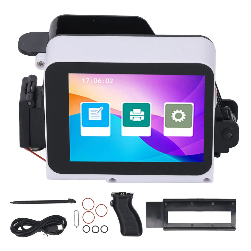 Handheld Inkjet Printer 12.7mm Inkjet Printing Machine for Barcode Date Label Batch Number Support Multi Languages Materials