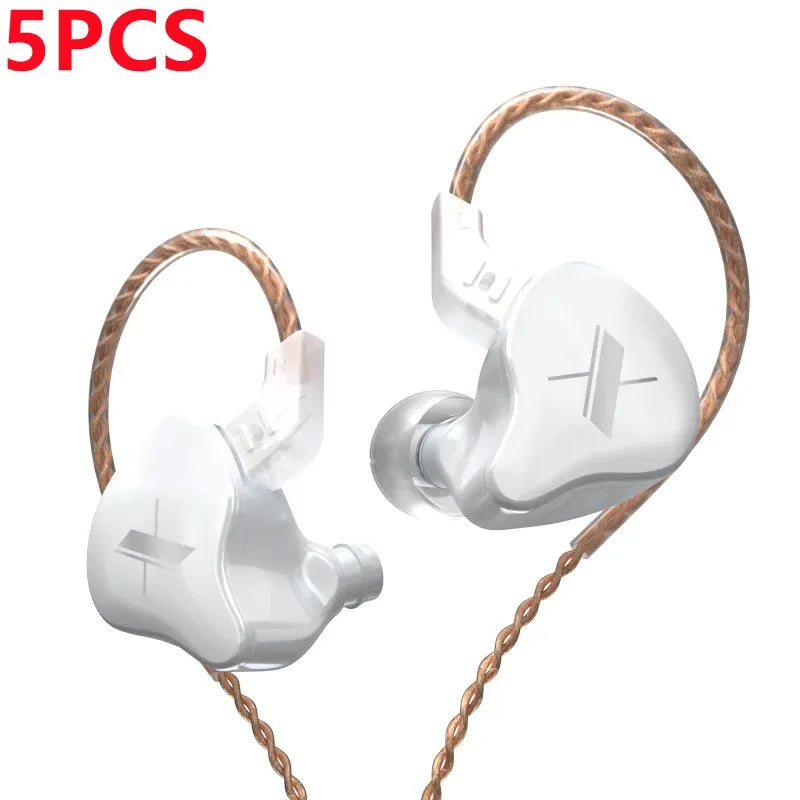HiFi Wired In-Ear Monitor with Microphone by Tidesmit - EDX Series EDX 5PCS White 1 China Mainland Tidesmit