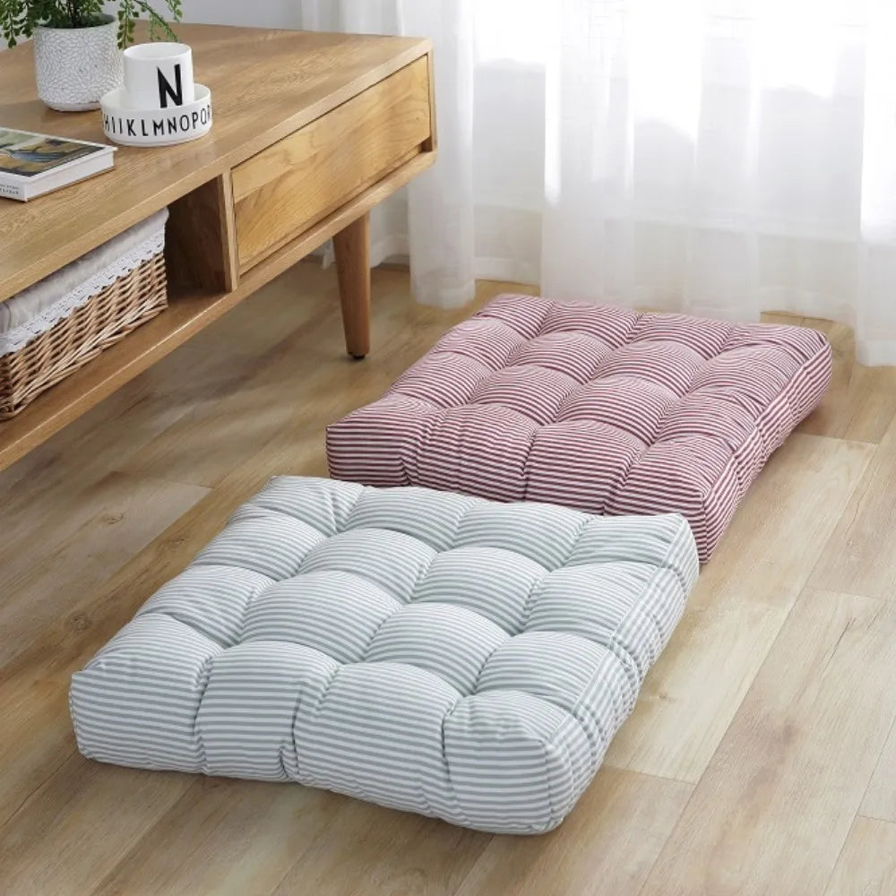 Large Square Round Floor Seat Cushion Cotton and Linen Tatami Floor Pillow Thick Cushions Seating Garden Chair Cushion Seat Pad