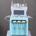 7-in-1 professional hydro facial machine with H2O oxygen sprayer, RF, ultrasonic skin lifting, and 3 cleaning bottles.