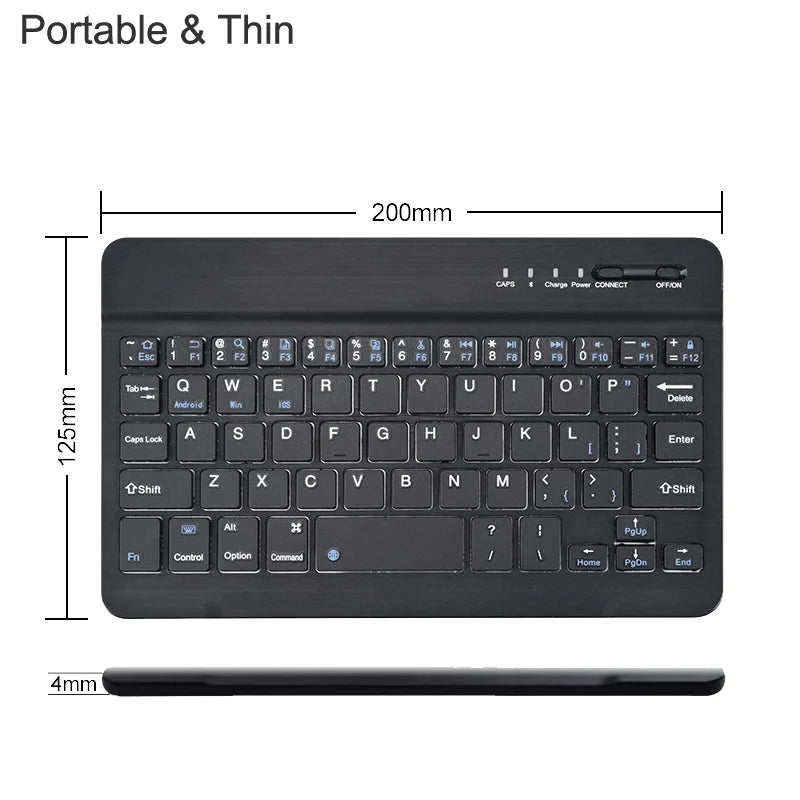 Wireless Keyboard and Mouse for Samsung Galaxy Z Fold Set - Navy/Black/Silver Tidesmit