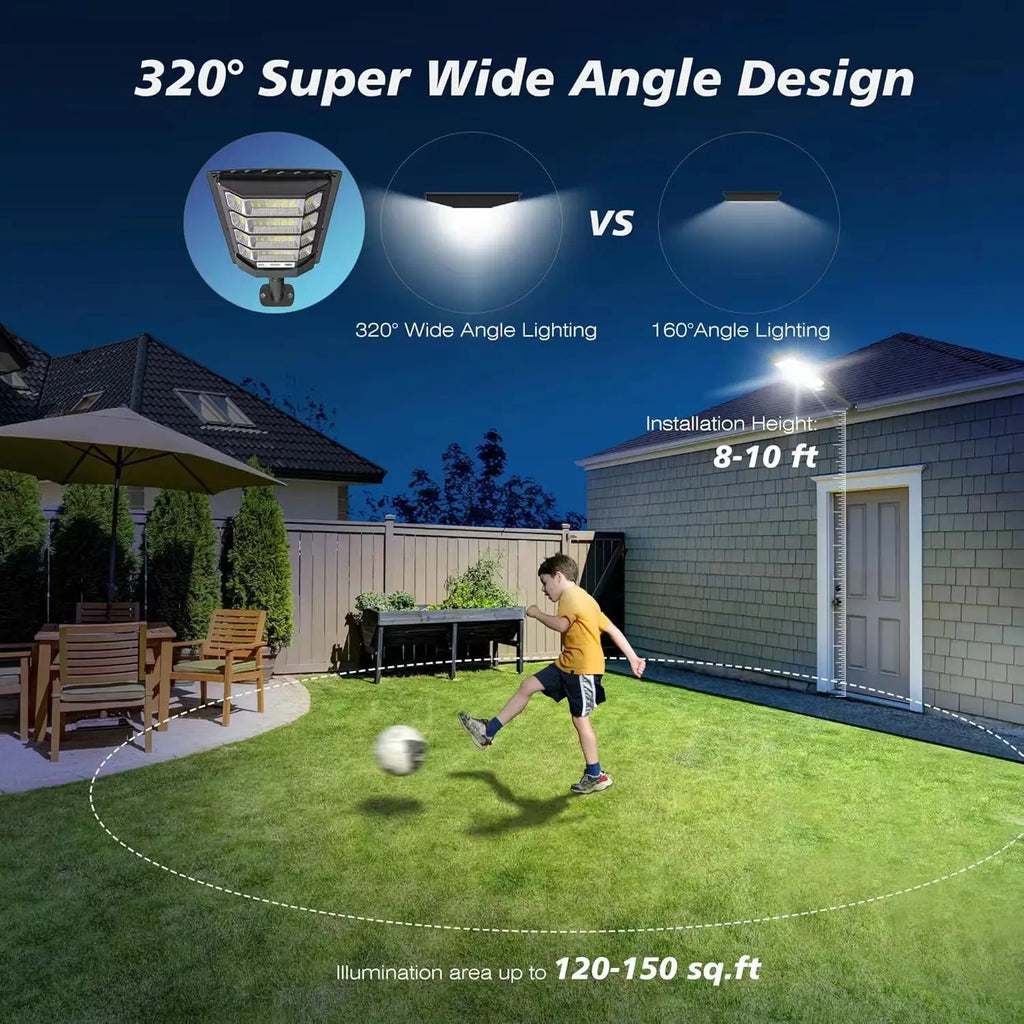 120000LM Solar Light Commercial LED Outdoor Dusk To Dawn Solar Street Light Road Area Lamp Waterproof Backyard Security Lighting