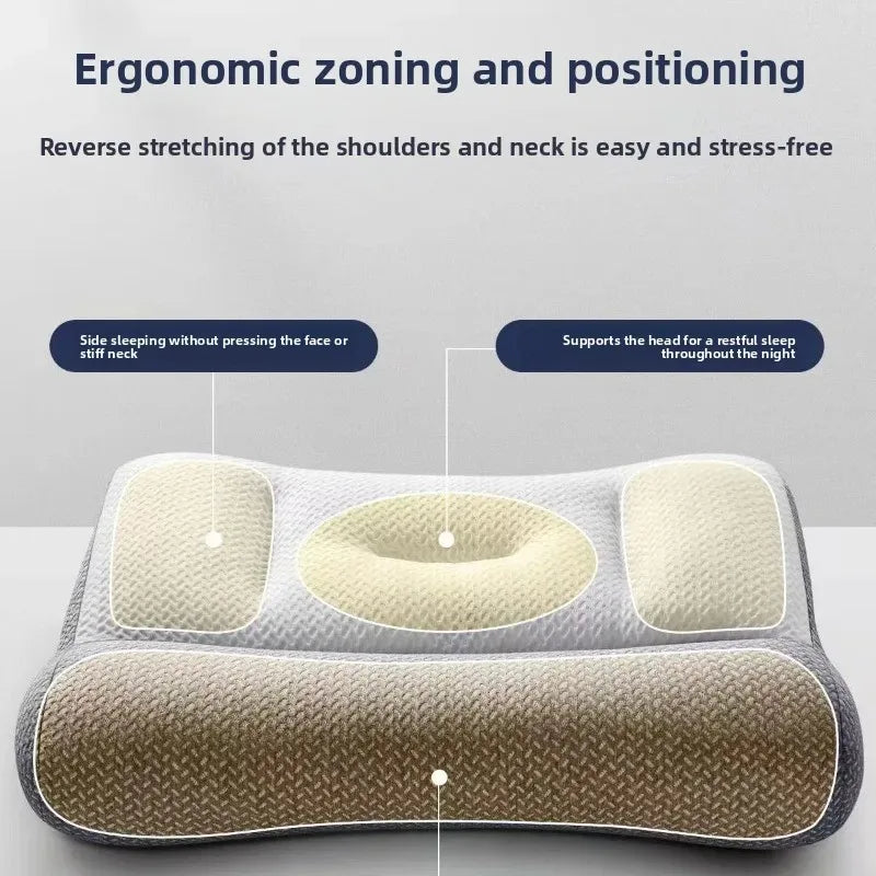 Cervical Traction Neck Pillow for Sleeping - Ergonomic Arch Support Massage Cushion Tidesmit