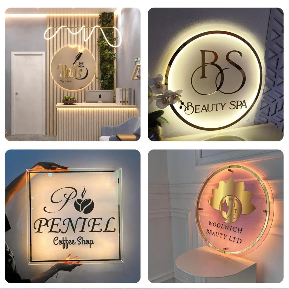 Custom LED Neon Sign for Business Logo - Durable Personalized Acrylic Sign Tidesmit