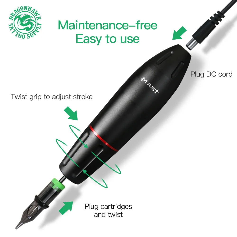 Professional PMU Machine Rotary Tattoo Pen - Quiet Motor K2 Device Permanent Makeup Machines Tidesmit