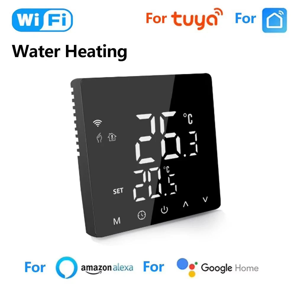 PSSRISE WiFi Thermostat Room Temperature Controller of Water Electric Floor Heating Gas Boiler Humidity Work with Googles Home