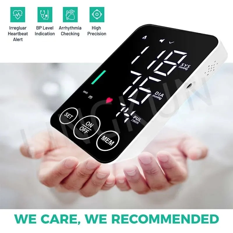 Sphygmomanometer BP Monitor Health Care New LED Blood Pressure Monitor Big Screen Broadcast Tonometer Digital Arm Tonometer