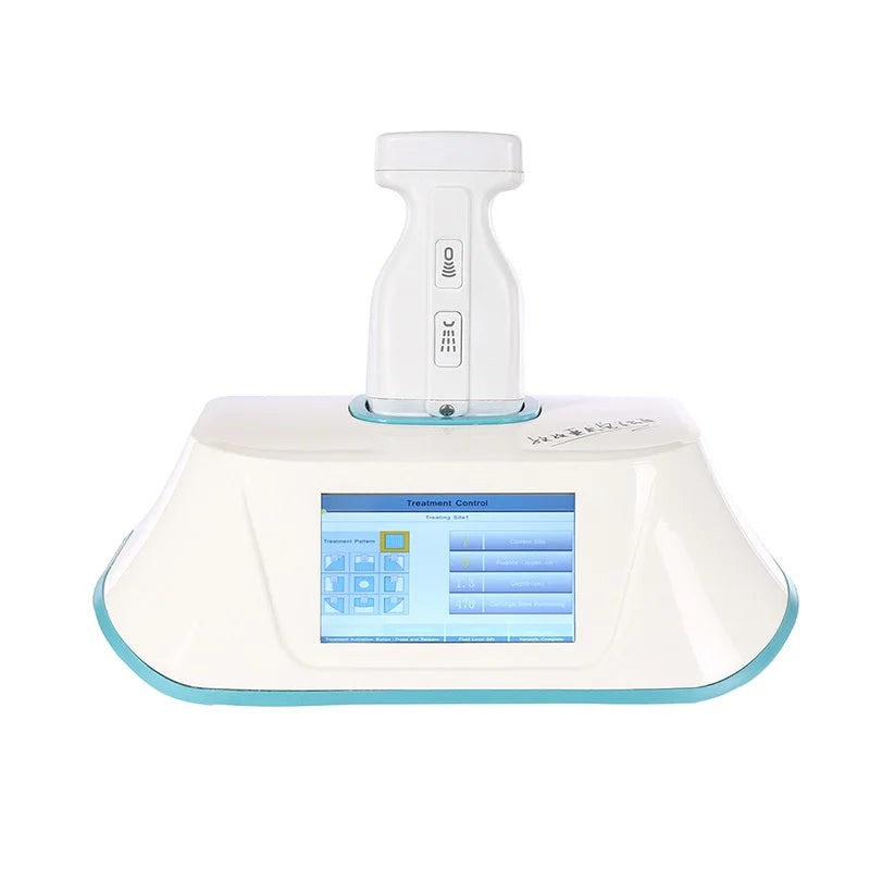 Portable 576-point Liposonic slimming machine with white console, touchscreen display, and handheld fat reduction wand.