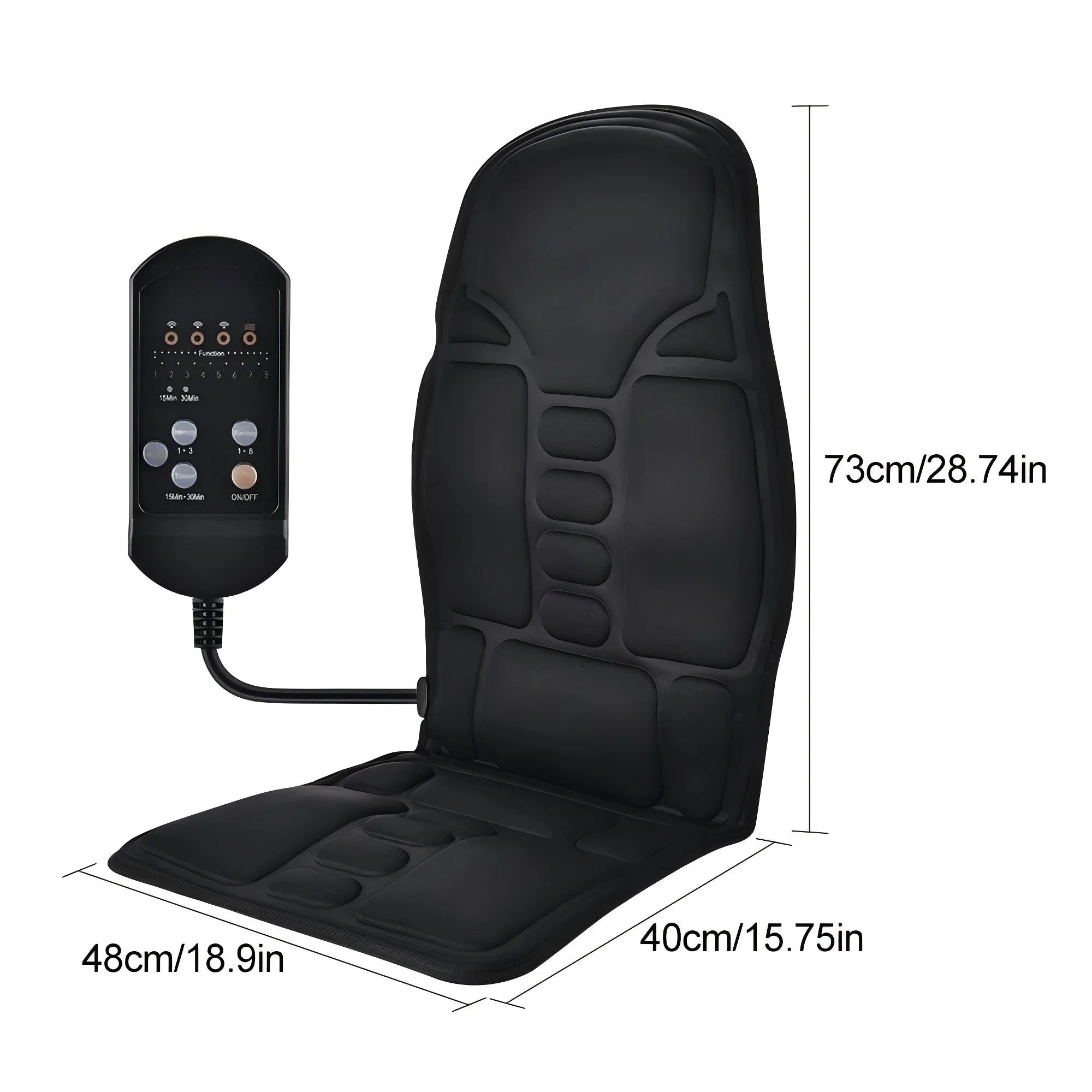 Massage Seat Cushion with Heat for Deep Tissue Muscle Relief - Tidesmit Massage Cushion Tidesmit