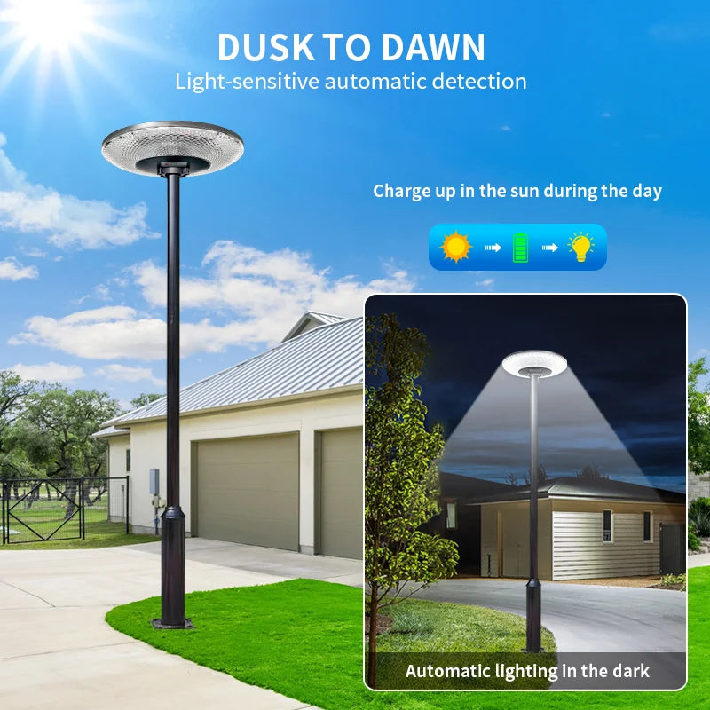Solar Garden Light 360° Circular Illumination Human Radar Sensing 0 Electricity Bill Wireless Solar LED Lamp
