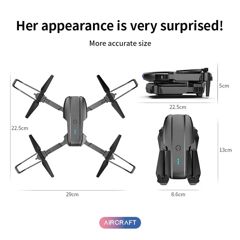 4K Camera Drone - Foldable RC Quadcopter with Obstacle Avoidance Tidesmit