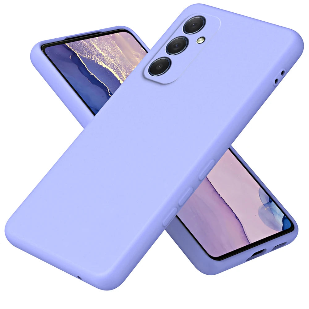 Samsung Galaxy A55 5G Liquid Silicone Phone Case - Slim Shock-Absorbing Cover Light purple China Mainland Tidesmit