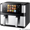 Professional 10L Digital Air Fryer Double Drawer Freidora De Aire Kitchen Appliances Dual Stainless Air Fryer With Visual Window