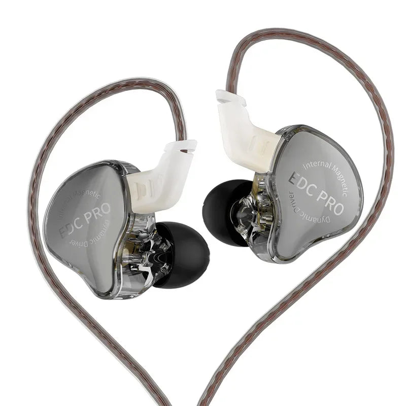 Wired In-Ear Monitors Dynamic Driver Detachable Cable by Tidesmit Black NO MIC Tidesmit