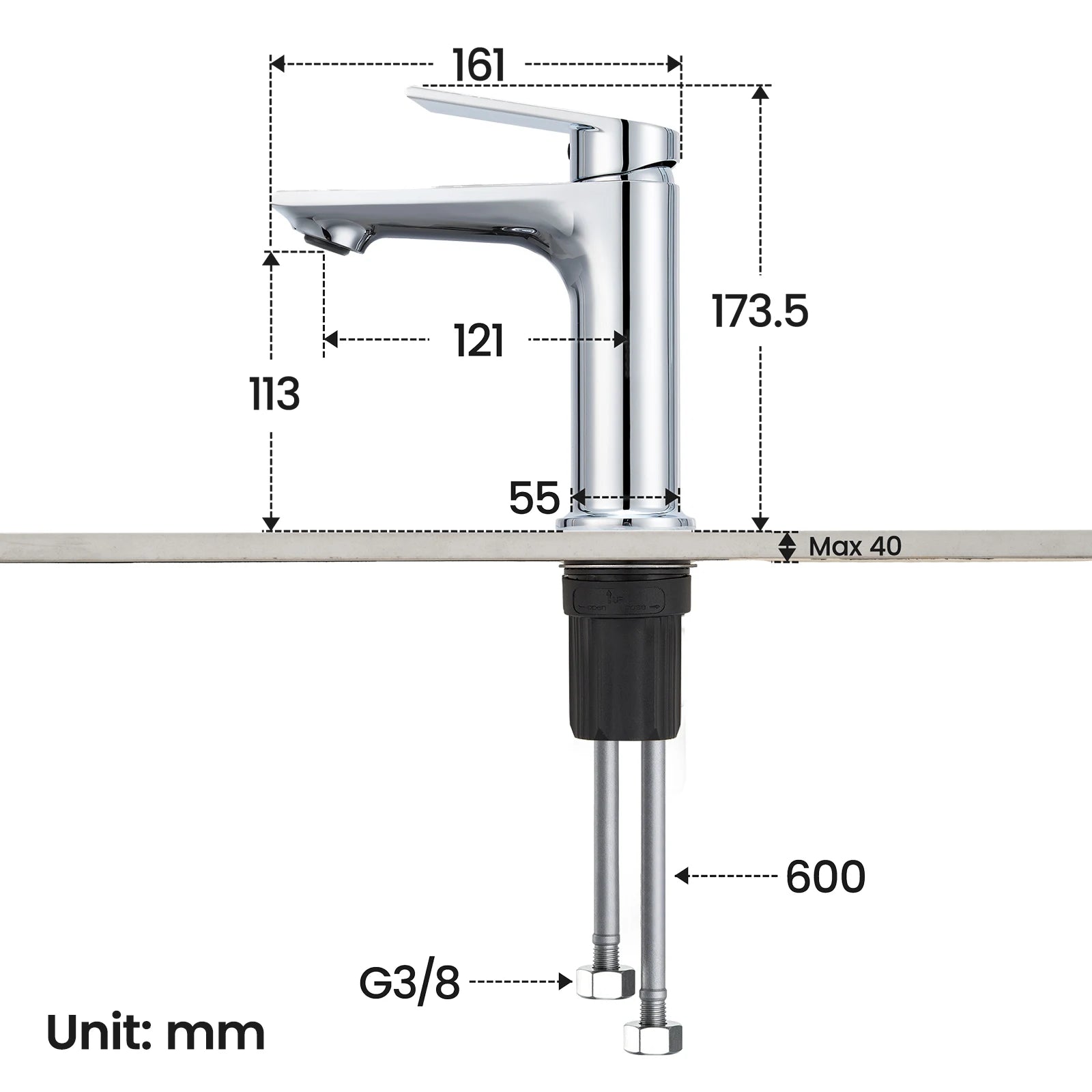 CECIPA Max sink ftap sink chrome bathroom Flecker