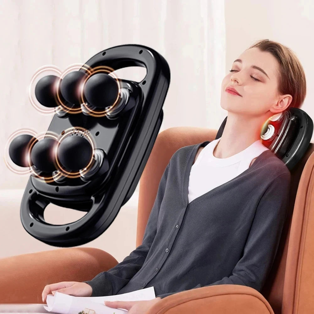 Deep Tissue Massage Gun – 6-Head Electric Massager for Muscle Relief Body Shaping Massage Equipment Tidesmit