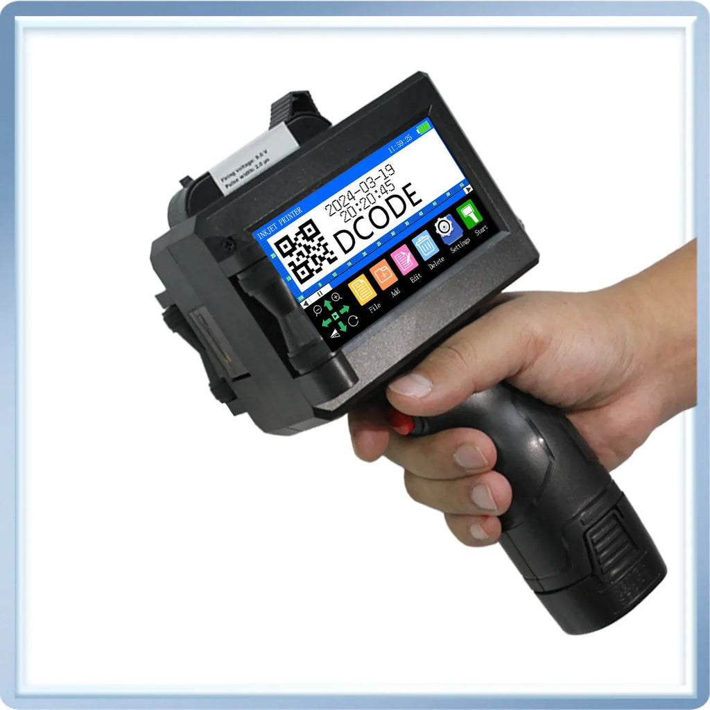 DCODE 1750PLUS-1 25.4mm Handheld Inkjet Printer Portable TIJ Printer Logo Counter Batch Number QR Barcode Date Coding Machine
