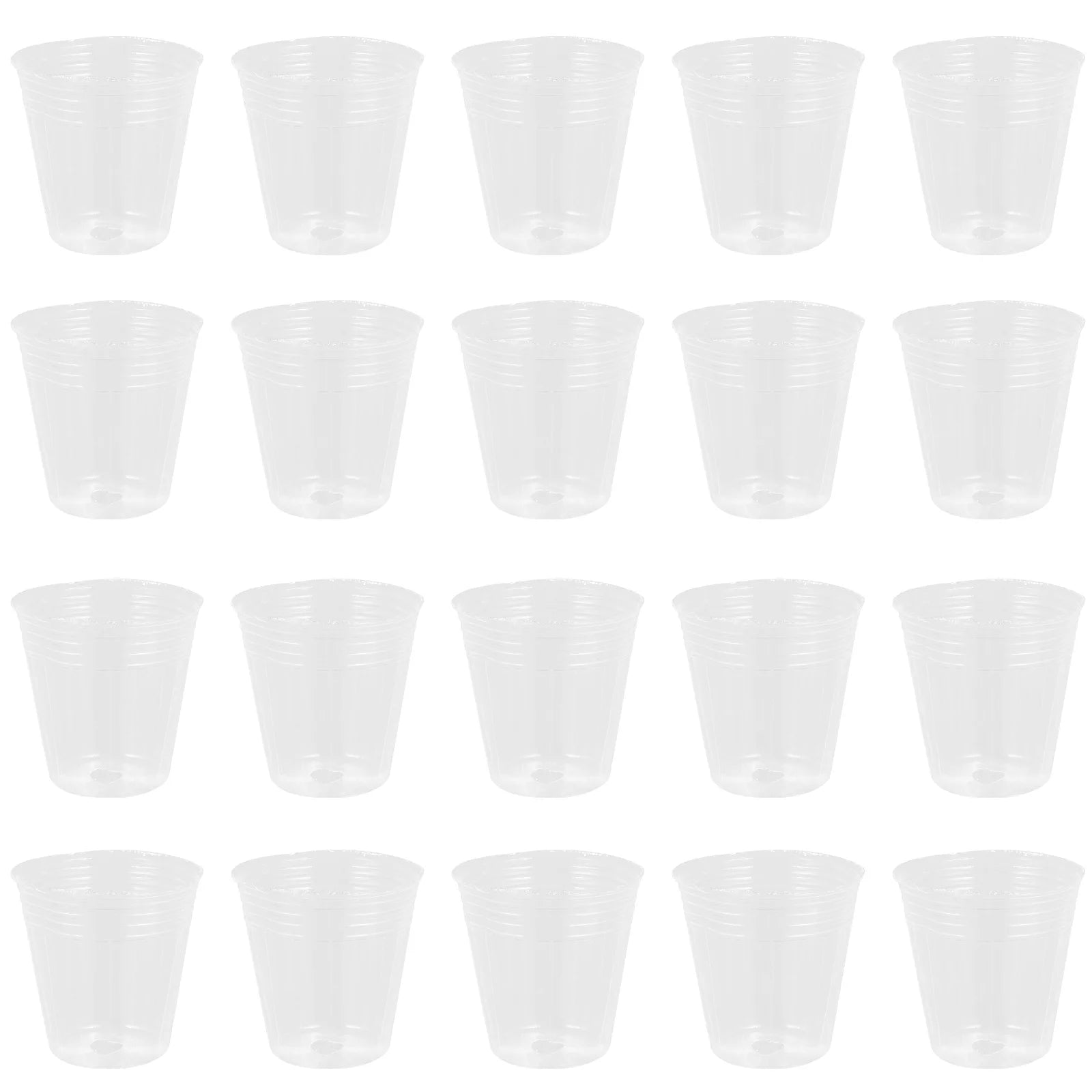 50 Pcs Clear Plastic Nursery Pots Transparent Starter Cups With Drainage For Succulents Flower Garden Supplies