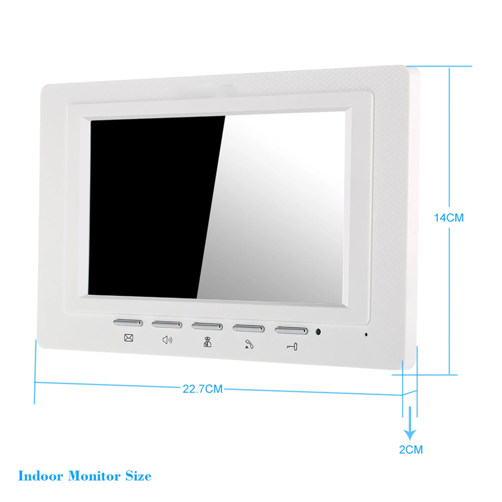 IR-CUT Outdoor Camera 7 inch Wired Video Doorbell Indoor Monitor Visual Intercom Two-way Audio Remote Unlock Video Door Phone