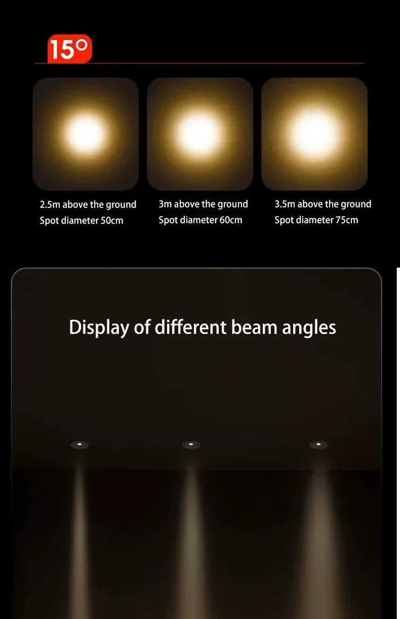 Ultra Thin Small Beam Angle Led Spotlights Spot Light Embedded 3W 5W 7W 3 8 15 Degree Ceiling Foco For Home Picture Art Museum