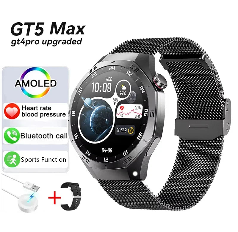 LAXASFIT Smart Watch 1.52" HD Game Dial Dynamic Dial Bluetooth Call Voice Assistant Wireless Charging Fitness Tracker