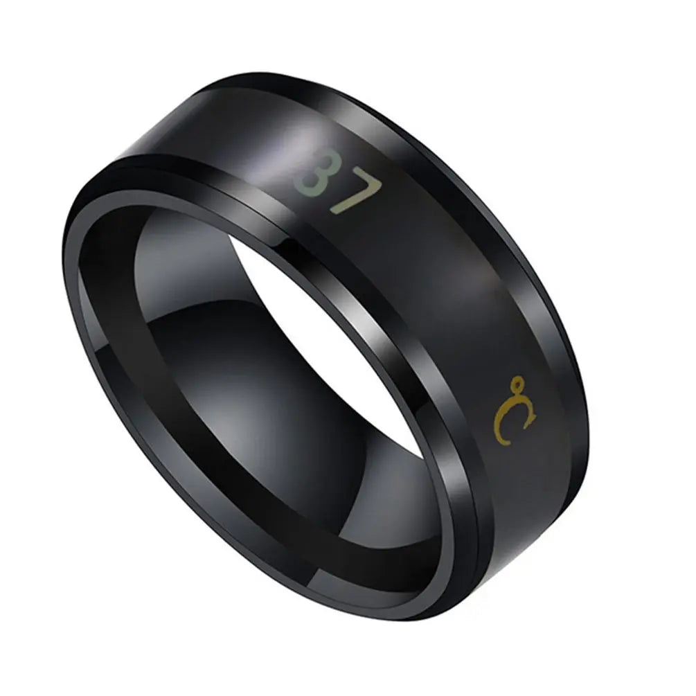 Temperature Sensitive Smart Health Ring - Stainless Steel Biometric Tracker Tidesmit
