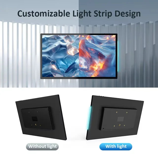 2026 New Slim Edge 15.6" Android POE Tablet Wall Mount Smart Home Control Panel With LED Lights IPS Touch Screen Display