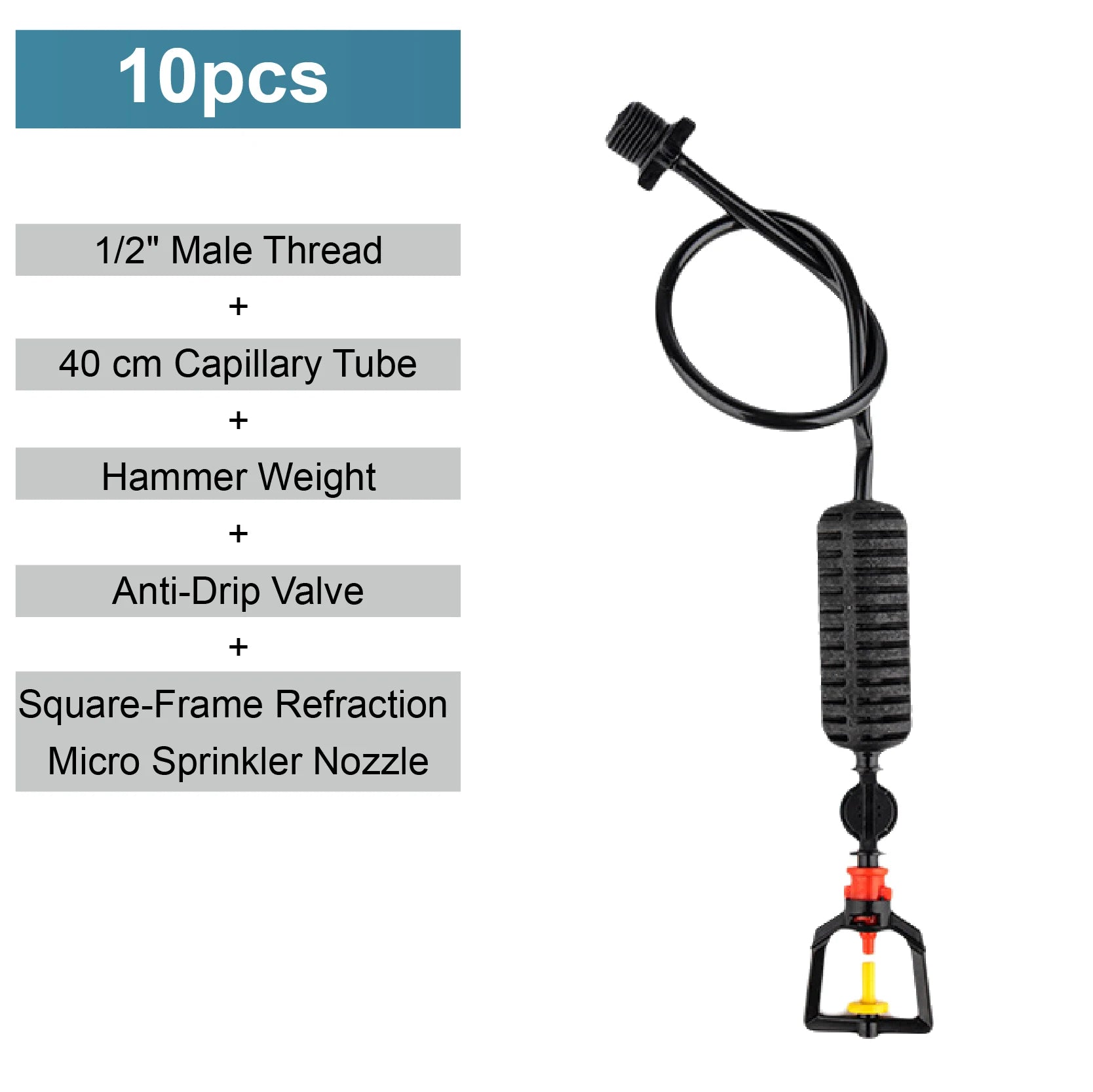 Greenhouse Hanging Mist Sprayer 360° Rotating Irrigation Spray Nozzle Fogging Sprinkler Nozzle for Garden Irrigation