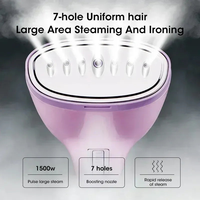 Tidesmit 1500W Handheld Garment Steamer 280ml EU Plug Pink