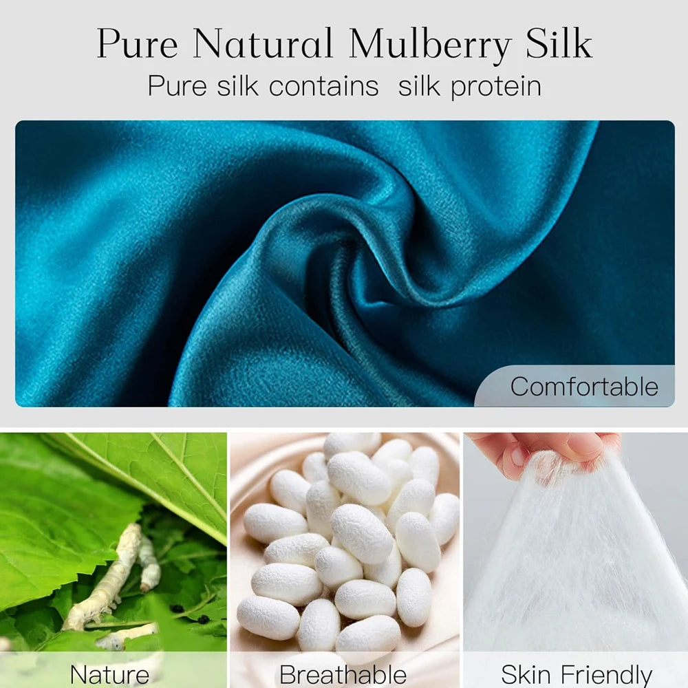 100% Mulberry Silk Sleep Mask Soft Padded Eyemask Eyeshade Blocking Light for Travel & Nap Comfortable Sleeping Eyepatch