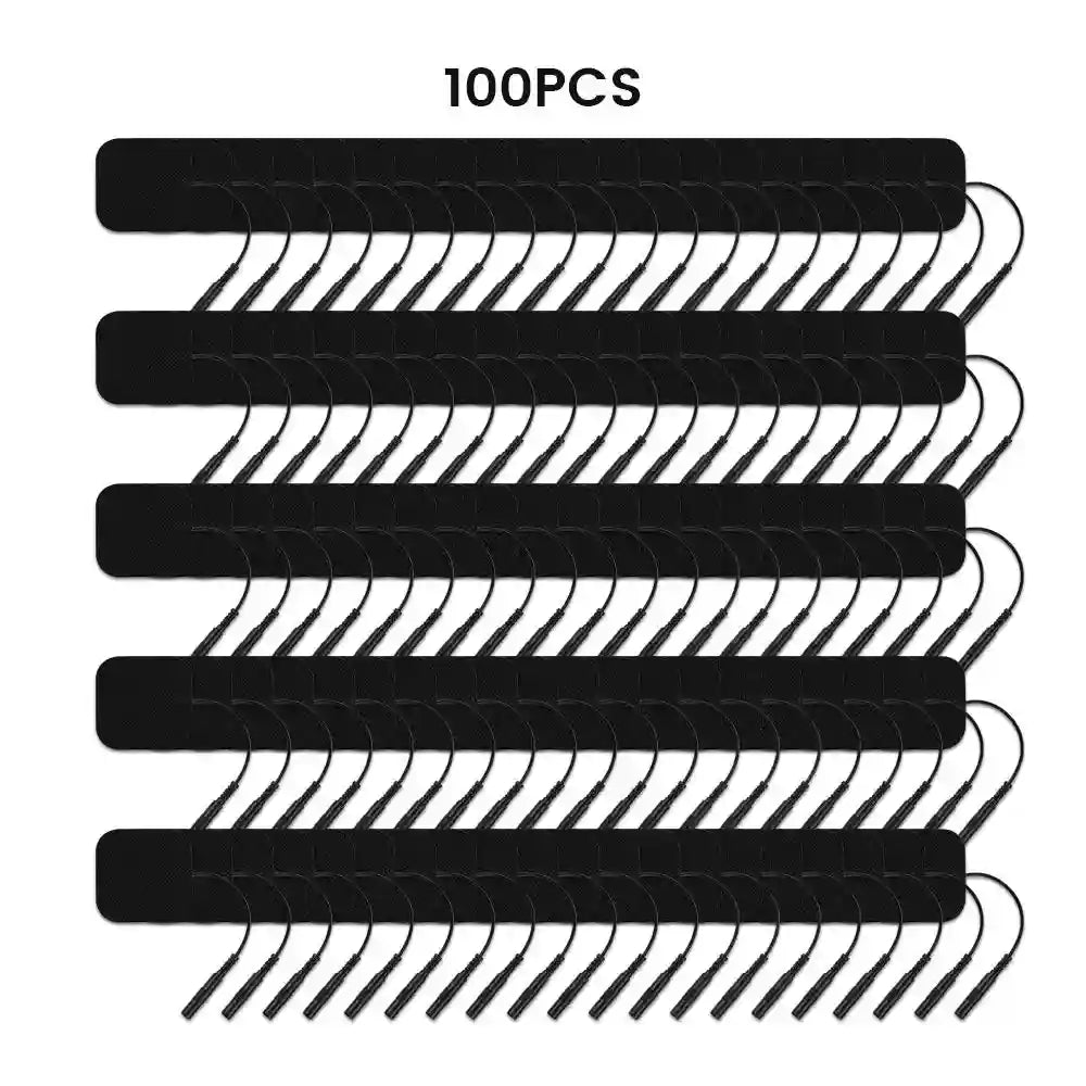 TENS Unit Electrode Replacement Pads - Medical Grade Self-Adhesive Set Massage Roller 100pcs black 4x4cm Tidesmit