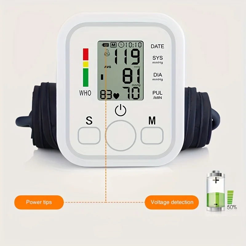 Blood Pressure Machine, Automatic Digital Upper Arm Blood Pressure Monitor with Adjustable Large Cuff