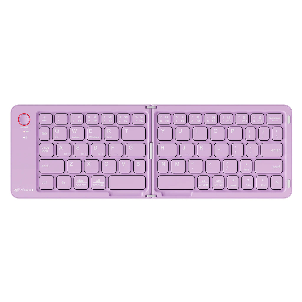 E4 Wireless Folding Keyboard Black White Pink Purple Four Colors Optional Compact Wireless Keyboard for Mobile Devices