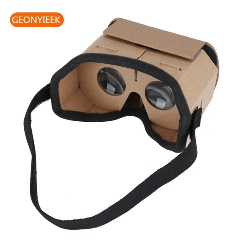 VR Headset for Smartphones - Portable 25mm Lens 3D Cardboard Kit Tidesmit