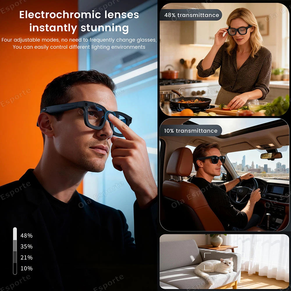AI Smart Glasses with Video Camera & Bluetooth Calls | Tidesmit Tidesmit