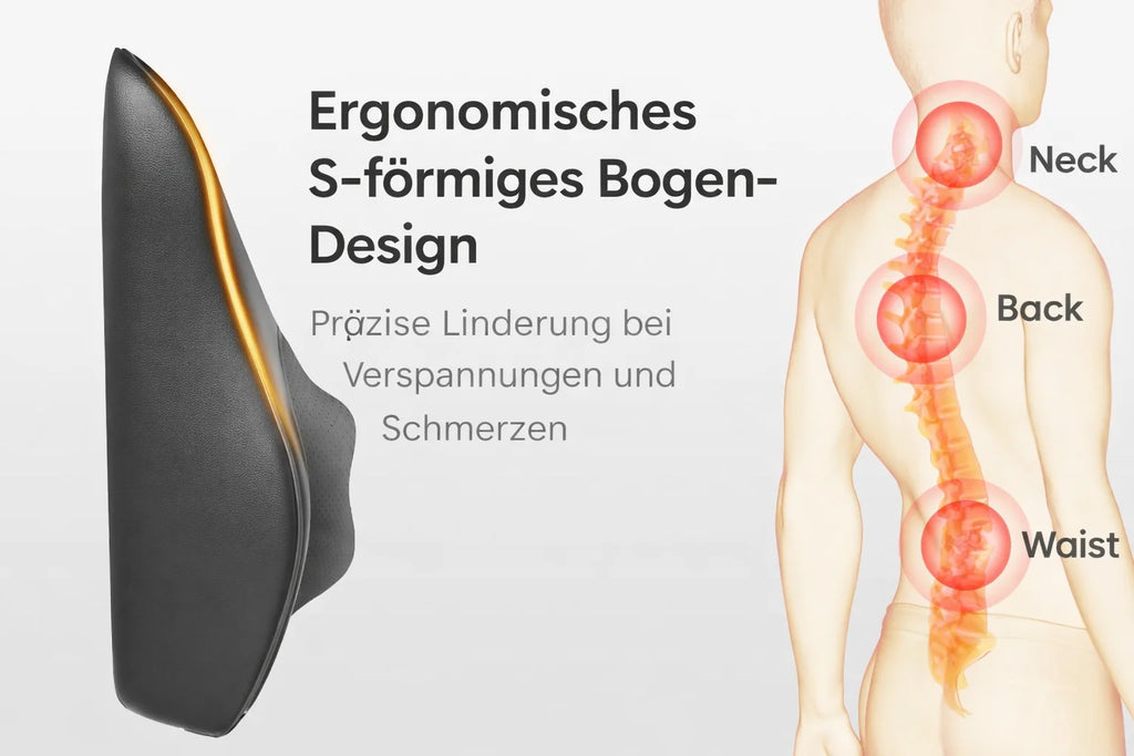 Electric Shiatsu Neck Massager With Heat - 3 Speeds - EU Plug Massage Cushion Tidesmit