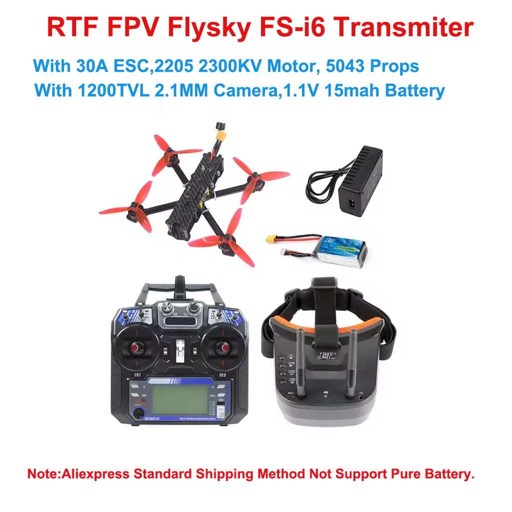 F220 5 Inch FPV Racing Drone 4S Brushless Kit for Precision Flight FPV RTF FS-i6 Set Tidesmit