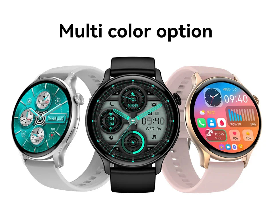 2025 AMOLED Smart Watch Ladies Screen Always Show Time 466*466 HD Health Tracker Voice Calling Smartwatch Women