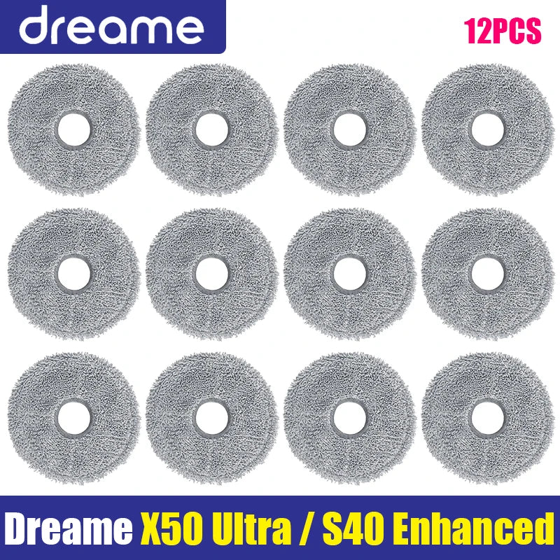 Tidesmit replacement parts set for Dreame X50 Ultra and S40 including roller brush, side brush, filter, and mop cloth