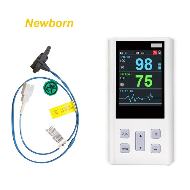Handheld Pulse Oximeter Veterinary Vital SPO2 PR PI Heart Rate Monitor With Memory Adult Neonatal Pets Hospital Clinic Household