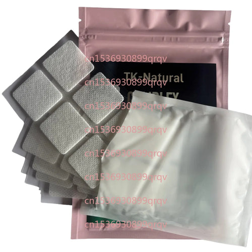 TK-Natural transdermal patch pouch with multiple gray adhesive patches