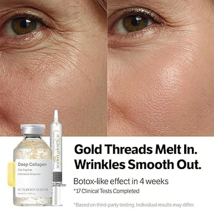 Tidesmit collagen peptide anti-aging ampoule and silk protein serum for skin tightening and elasticity boost