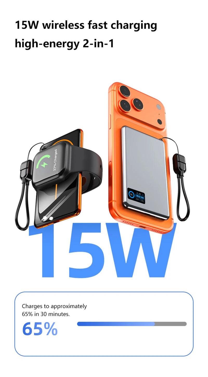 Tidesmit 50000mAh Magnetic Power Bank: Fast Charging Portable Charger Tidesmit