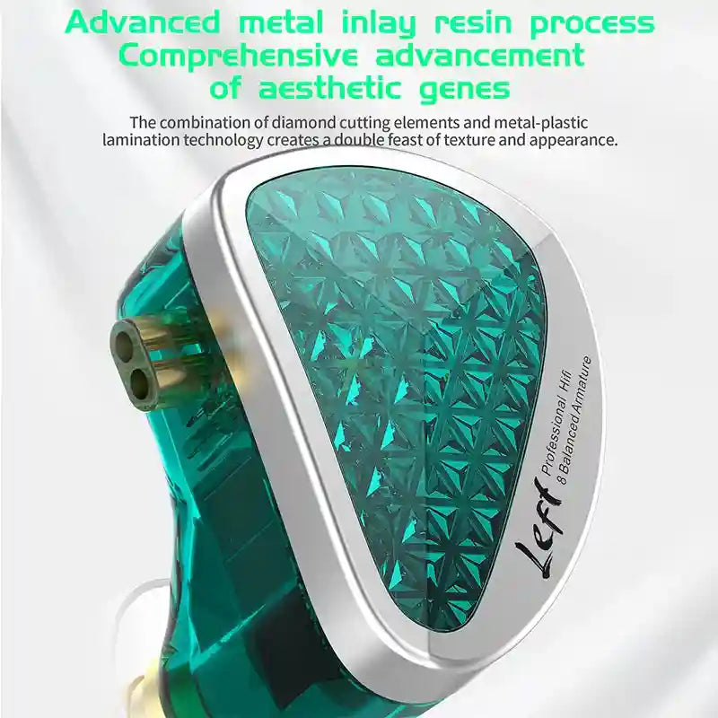 KZ AS16 Pro 16BA Hi-Fi In-Ear Monitors with Precision Noise Isolation Tidesmit